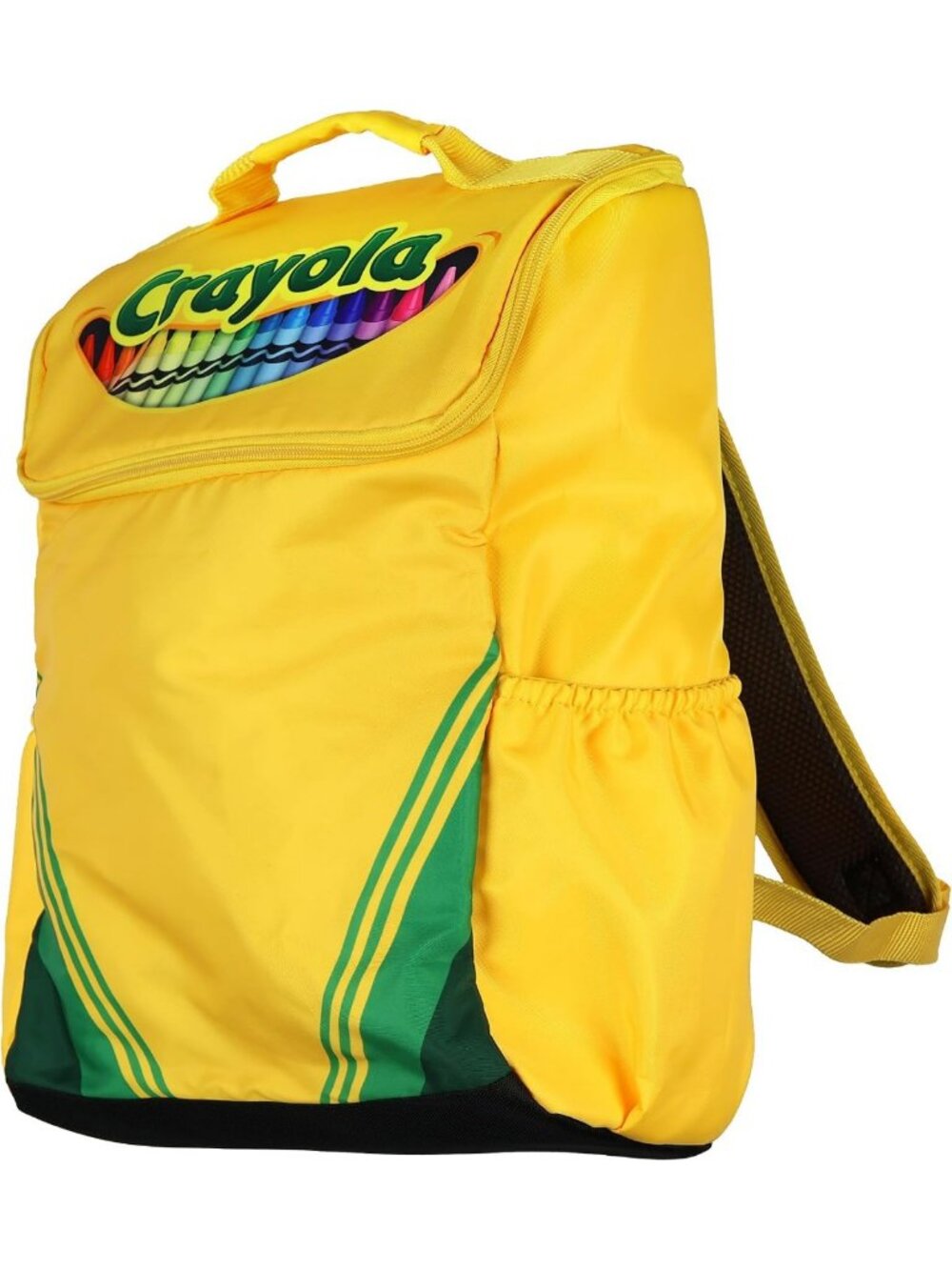 Colorful Crayon Backpack - 16" Book Bag with Adjustable Straps & Side Pockets